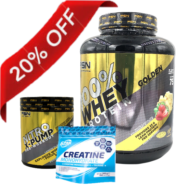 Golden Whey Concentrate + Nitro X-Pump + Creatine Monohydrate